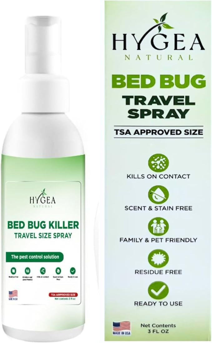 Hygea Natural Lice, Mite, and Bed Bug Natural Travel Spray - TSA Approved size – Child & Pet Fr... | Amazon (US)