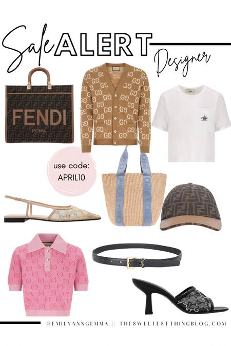 Designer sale alert!! Use code APRIL10 for 10% off. I wear a size small in the fendi shirt and a size XS in the Gucci cardigan! 

Sale alert, Gucci sale, fendi sale, Gucci shoes, fendi hat, gifts for her, designer hat, designer bag, designer shoes, Emily Ann Gemma 

#LTKstyletip #LTKGiftGuide #LTKsalealert