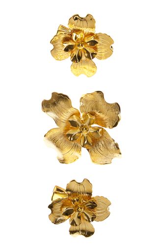 Alexandra Gold-Tone Flower Clip Set | Moda Operandi (Global)