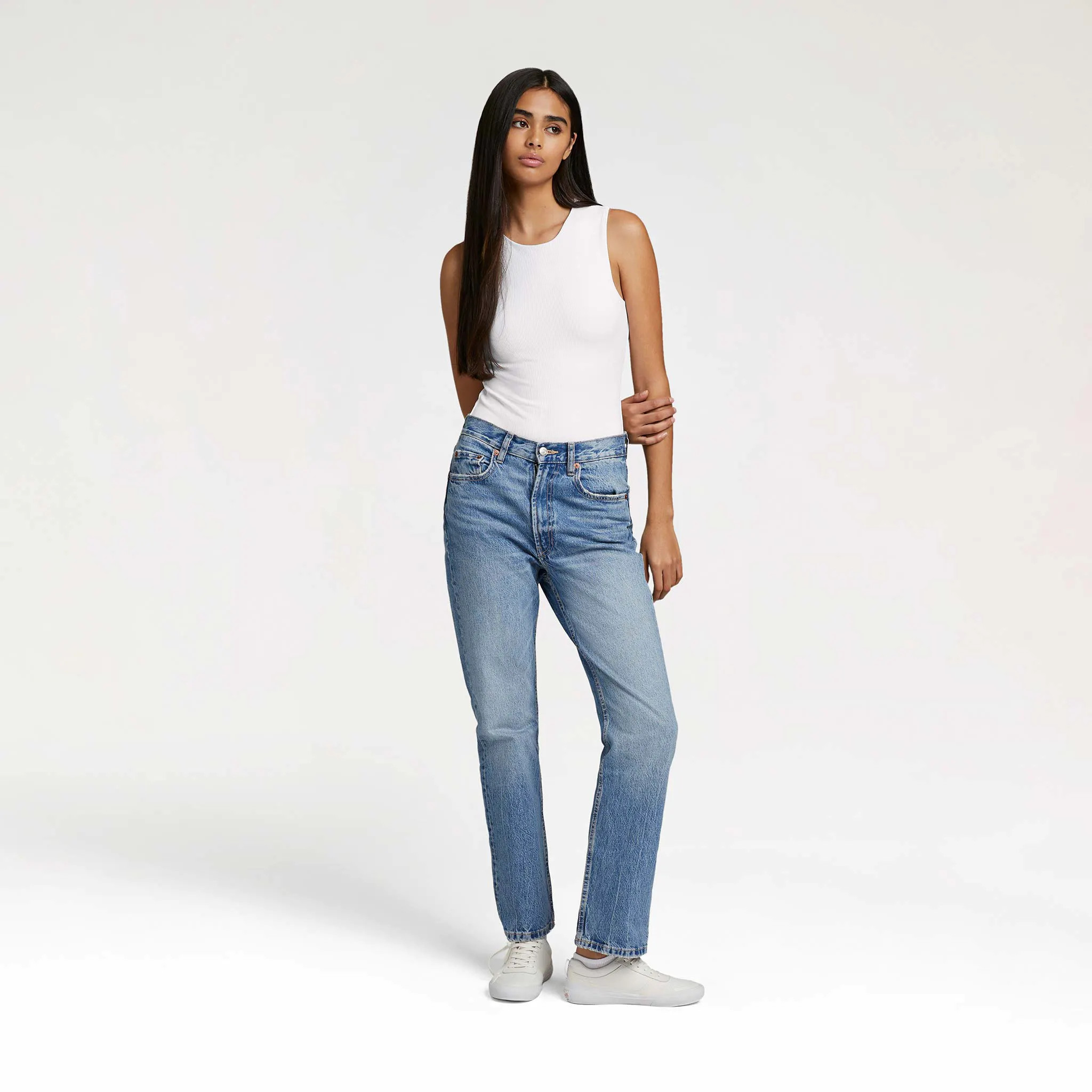 Ribbed Crew Tank Bodysuit | nuuds