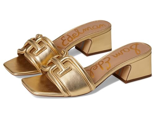 Sam Edelman Women's Waylon Heeled Sandal, Amber Gold, 9.5 | Amazon (US)