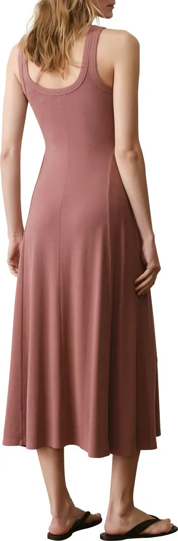 Marine Layer Lexi Rib Sleeveless Fit & Flare Midi Dress | Nordstrom | Nordstrom