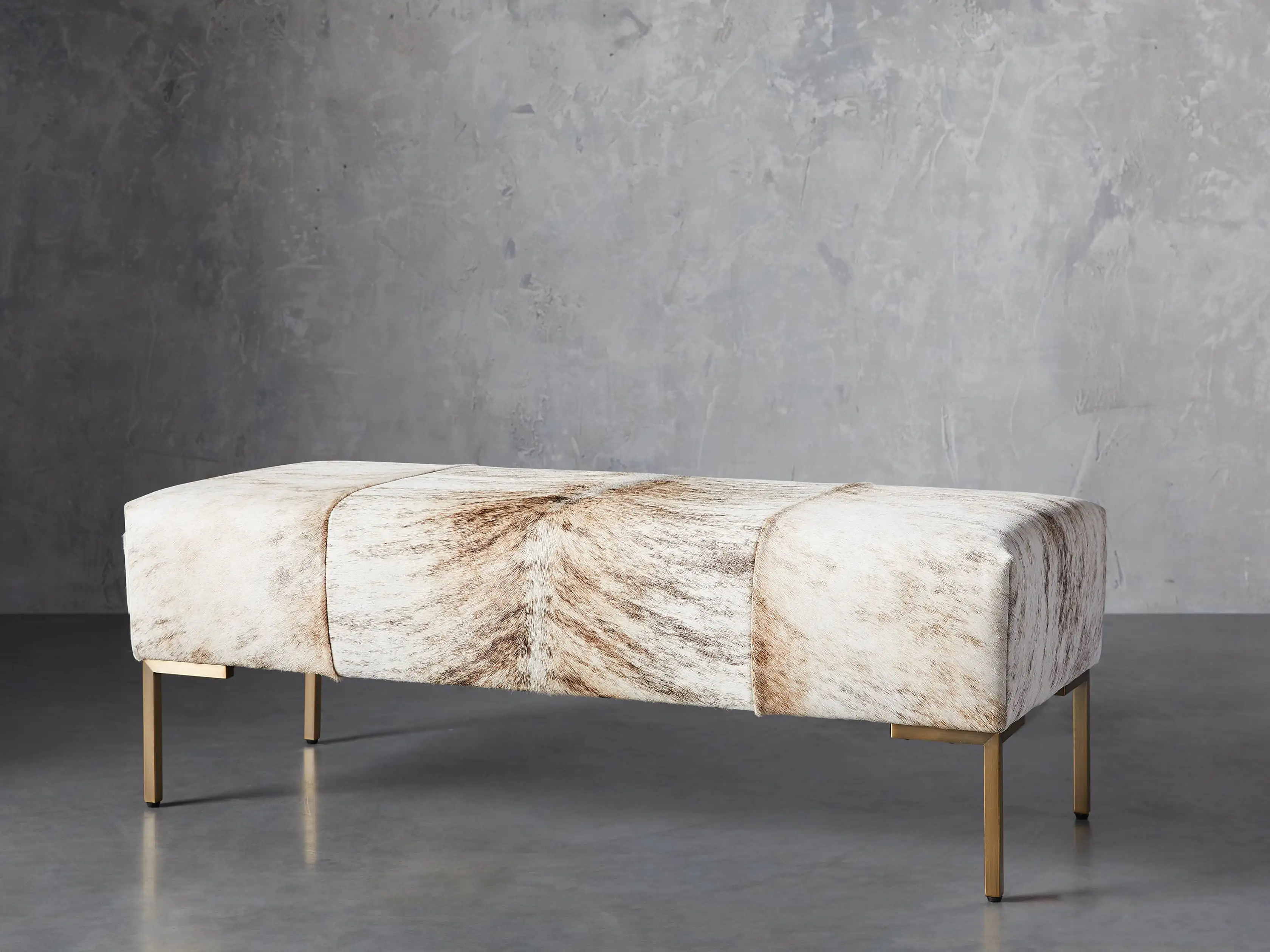 Tilton Hair on Hide Bench | Arhaus