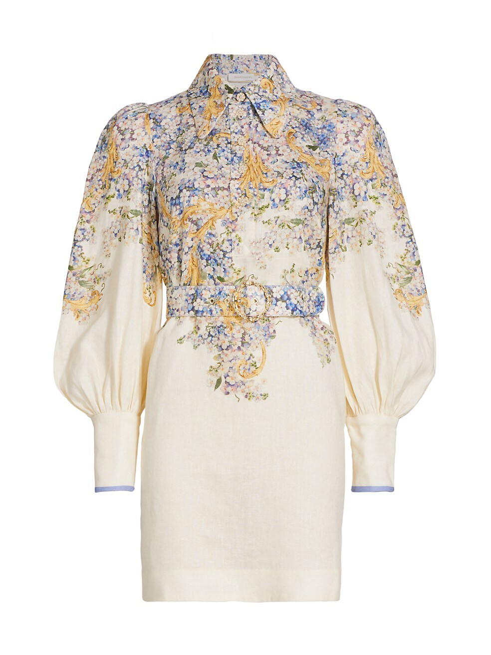 Wonderland Tama Belted Floral Minidress | Saks Fifth Avenue