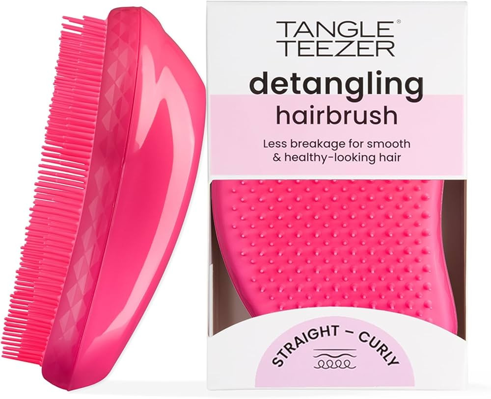 Tangle Teezer Original Detangler Brush, Dry & Wet Hairbrush for All Hair Types, Pink Fizz | Amazon (US)
