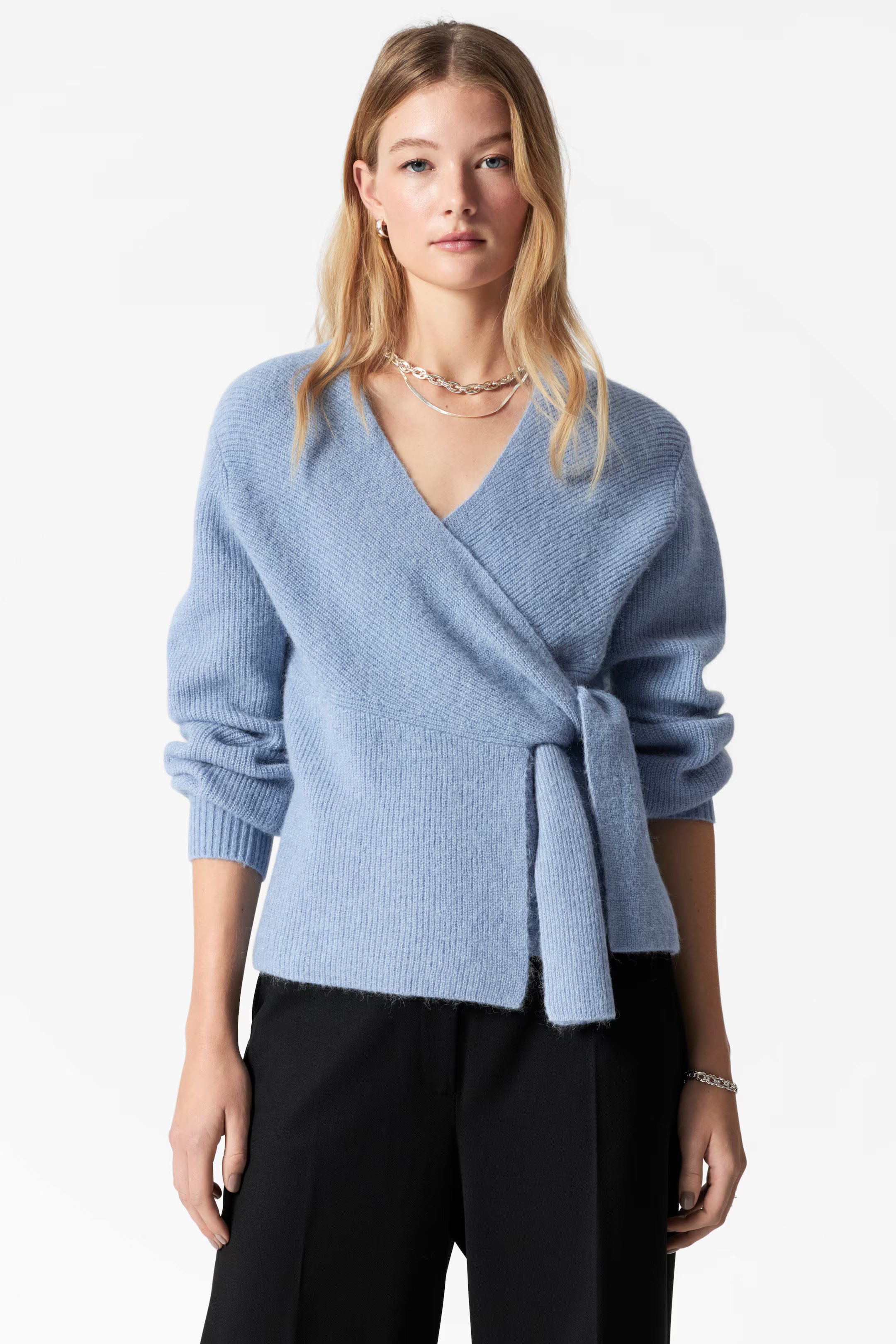 Alpaca-Blend Knitted Wrap Cardigan | H&M (UK, MY, IN, SG, PH, TW, HK)