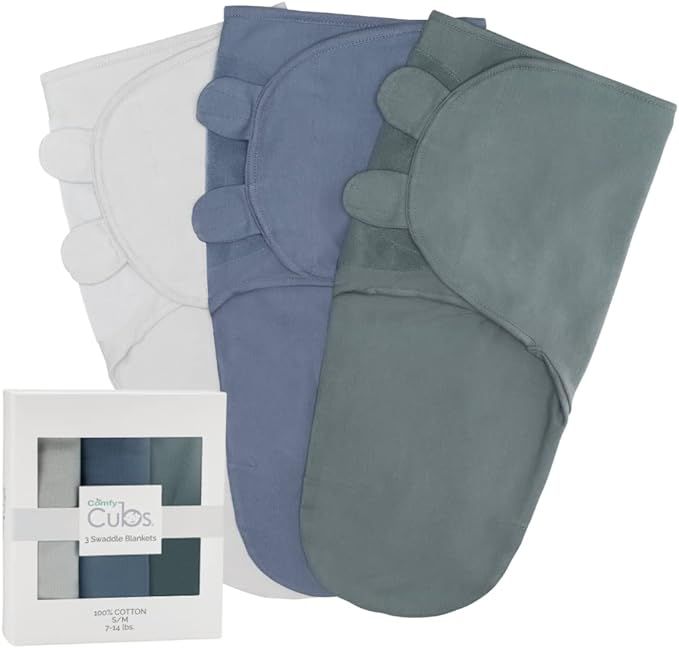 Comfy Cubs Swaddle Blanket Baby Girl Boy Easy Adjustable 3 Pack Infant Sleep Sack Wrap Newborn Ba... | Amazon (US)