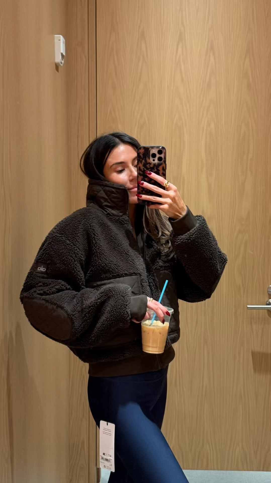 Living in this new brown fuzzy Sherpa jacket 🤎 love it in navy too - would make a great Christmas gift!

Sherpa coat, fuzzy coat, fall coat, winter coat, alo jacket, brown jacket, cozy jacket, school drop off outfit, workout outfit, athleisure outfit, Christine Andrew 

#LTKActive #LTKGiftGuide #LTKStyleTip