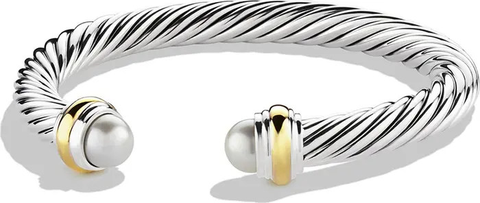 Cable Classics Bracelet with Semiprecious Stones & 14K Gold, 7mm | Nordstrom