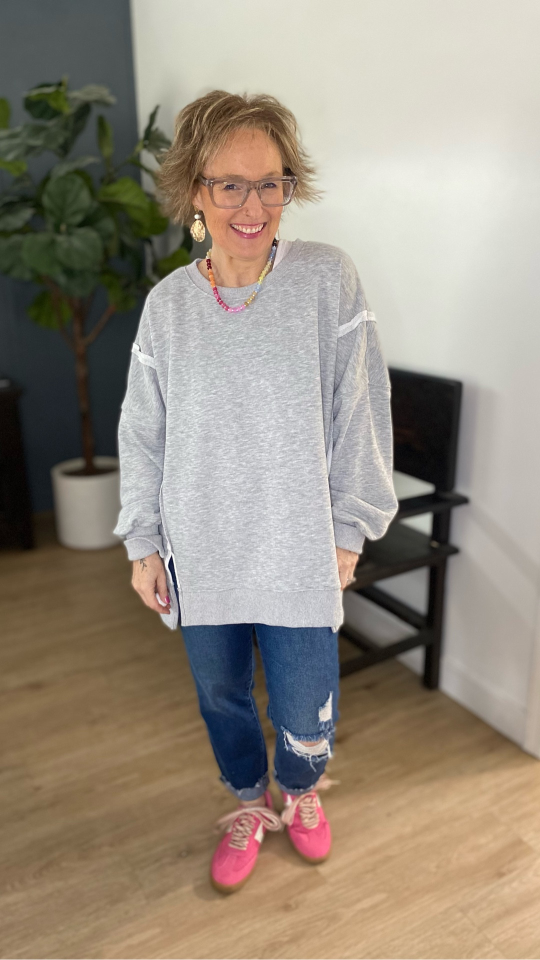 Ribbon stitched sweatshirt for a cozy chic look 

#LTKootd #LTKOver40 #LTKPetite