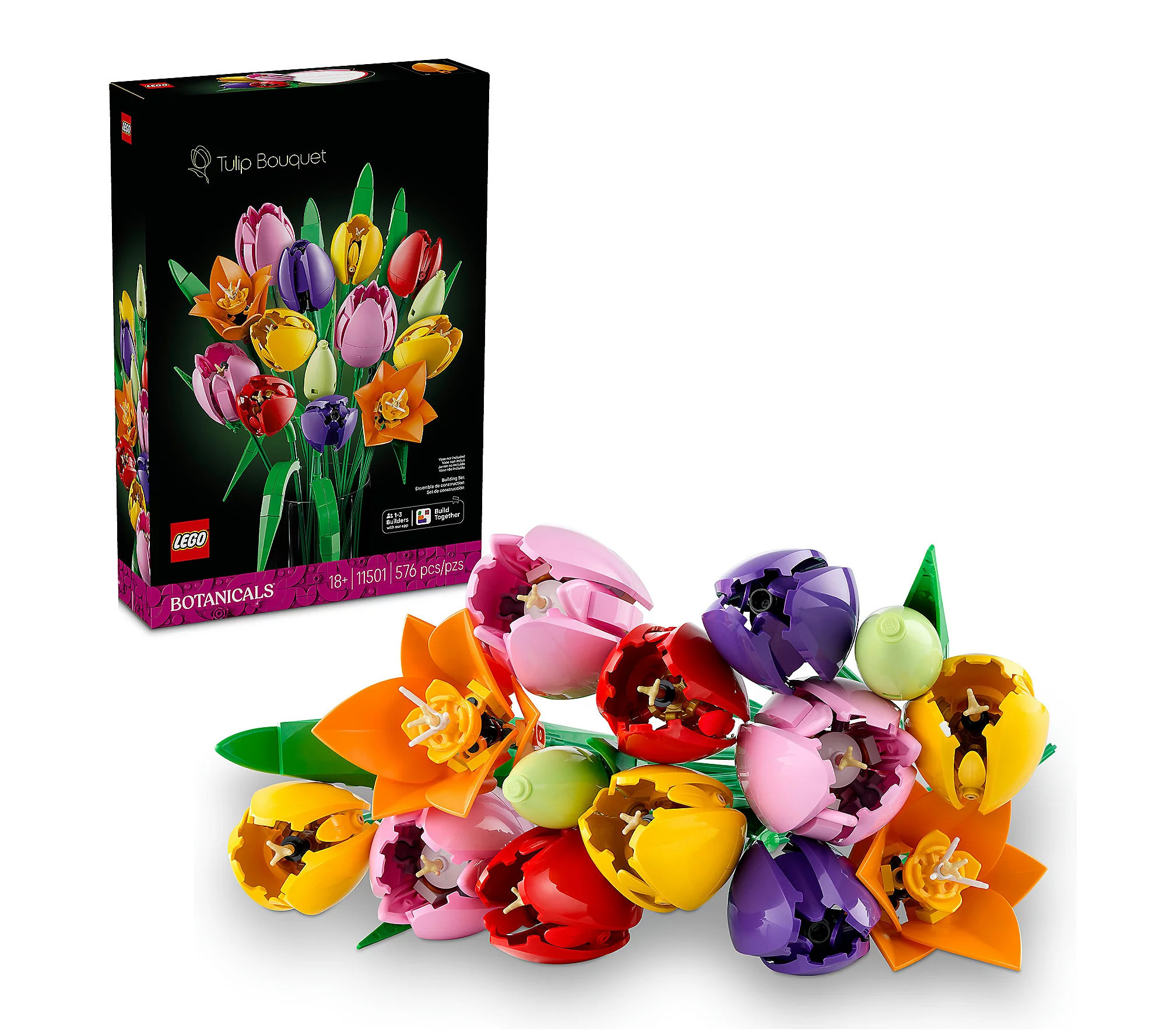 LEGO Botanicals Tulip Bouquet Flower Decor 1150 1 | QVC