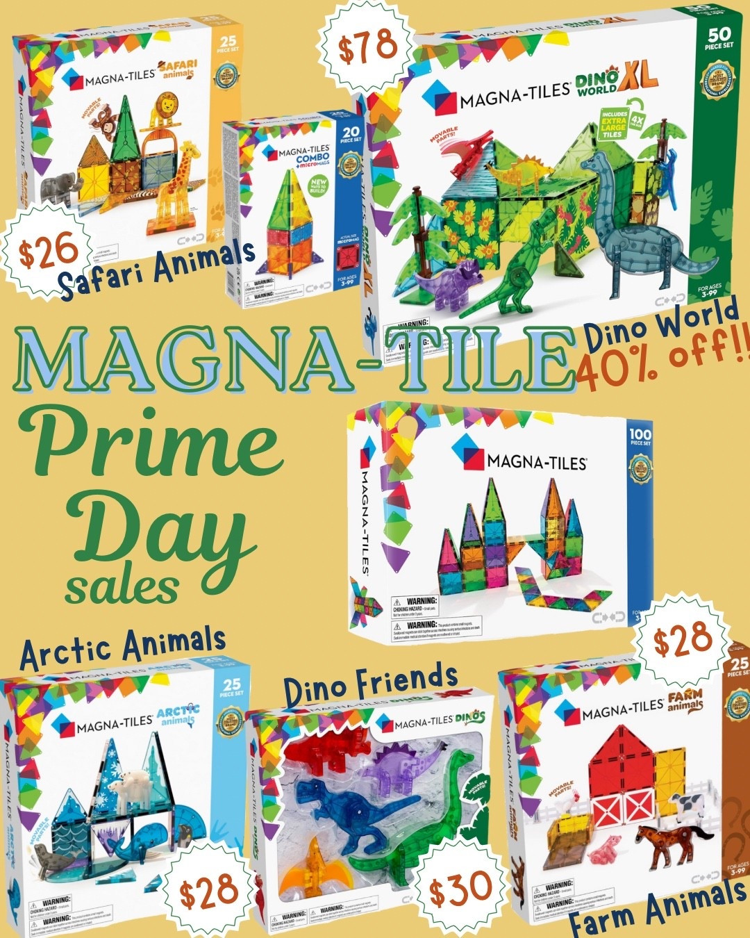 PRIME DAY DEALS: Magna-tile sets on sale!!

These are CRAZY sales for magantile - it’s the perfect time to stock up on Christmas or holiday gifts for later!!

Tags: magnetic tiles magna tiles building magnetic toy toys toddler kid children gift presents imagination imaginative play sale deal deals sales Amazon prime steal steals animals sets play 

#LTKFindsUnder50 #LTKSaleAlert #LTKKids