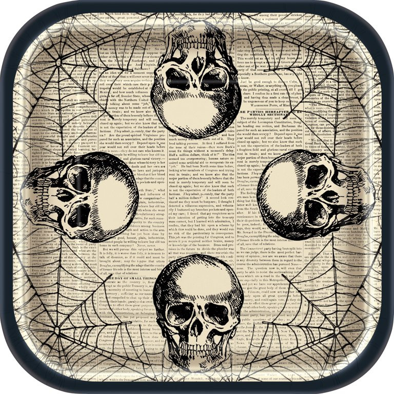 Scary Skulls Halloween Paper Dessert Plates, 7in, 10ct | Walmart (US)