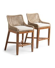 2pk Rope Tight Grid Weave Counter Stools | TJ Maxx