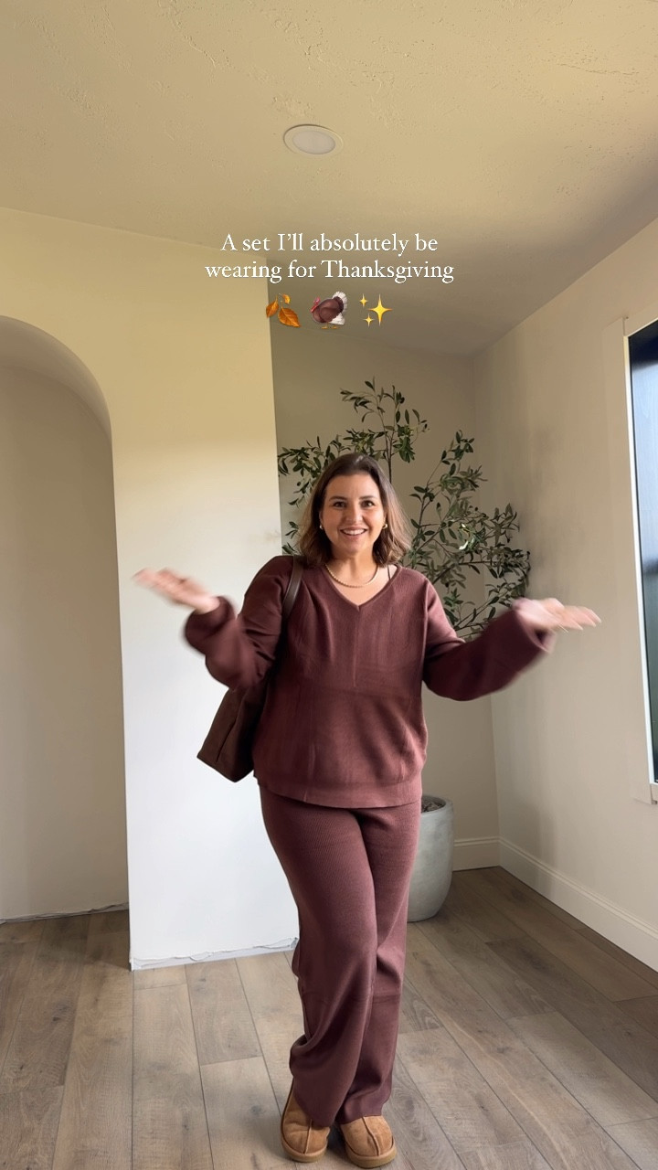 This Chocolate brown set is the best way to dress up, but dress down your Thanksgiving this year! 

#LTKSeasonal #LTKHoliday #LTKMidsize