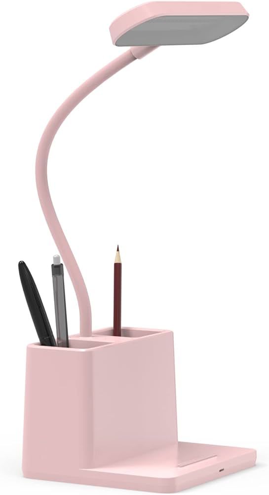 AXX Cute Desk Lamp, Pink Desk Light for Kids, Women, Teen Girls, LED Table Lamp for Bedroom Readi... | Amazon (US)