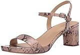 Naturalizer Women's Ivy Ankle Strap Heels Heeled Sandal, Barely Nude Snake, 9 | Amazon (US)