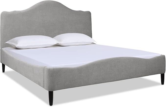 Jennifer Taylor Home Beth King Transitional Platform Bed Set, Silver Grey Polyester | Amazon (US)