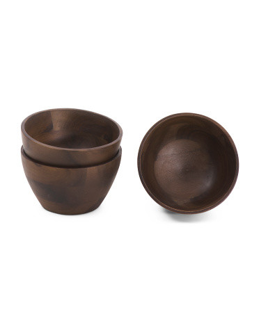 3pk 4in Wood Salad Bowls | TJ Maxx