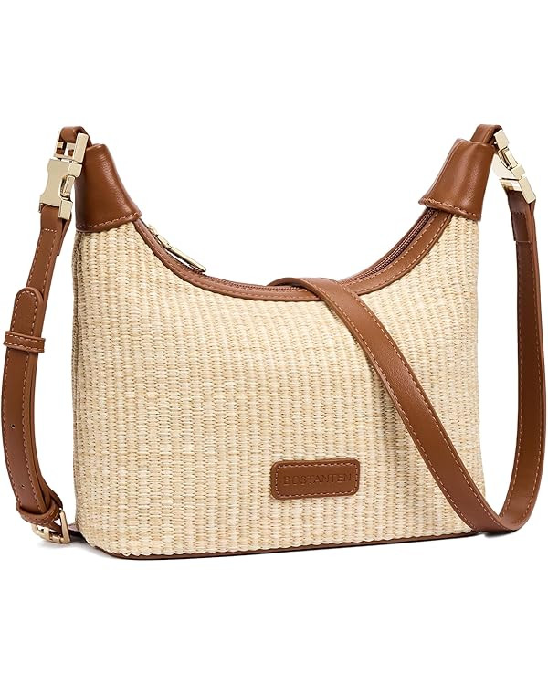 BOSTANTEN Straw Crossbody Bags for Women Raffia Clutch Shoulder Purse Handbags for Beach, Vacatio... | Amazon (US)