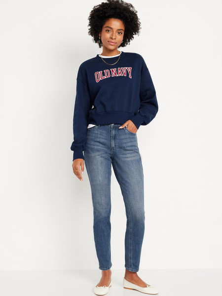 High-Waisted Wow Straight Ankle Jeans | Old Navy (US)