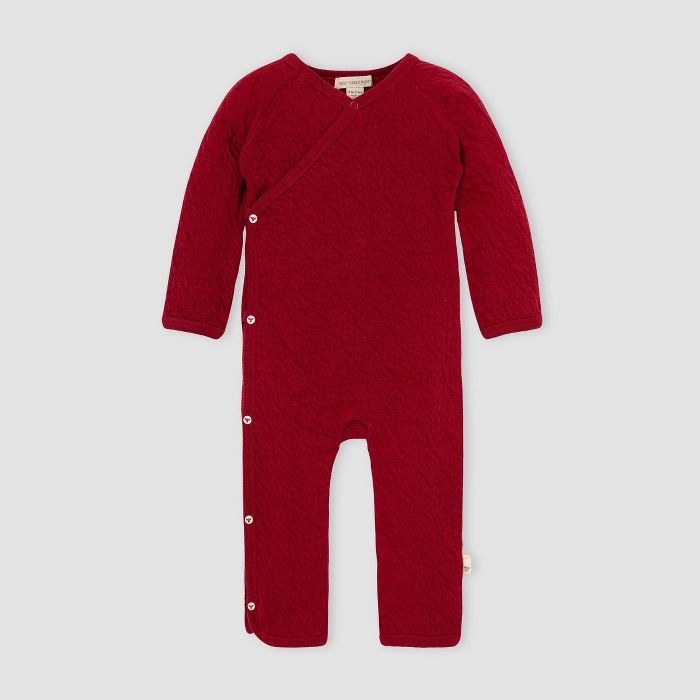 Burt's Bees Baby® Baby Organic Cotton Quilted Kimono Jumpsuit - Pink | Target