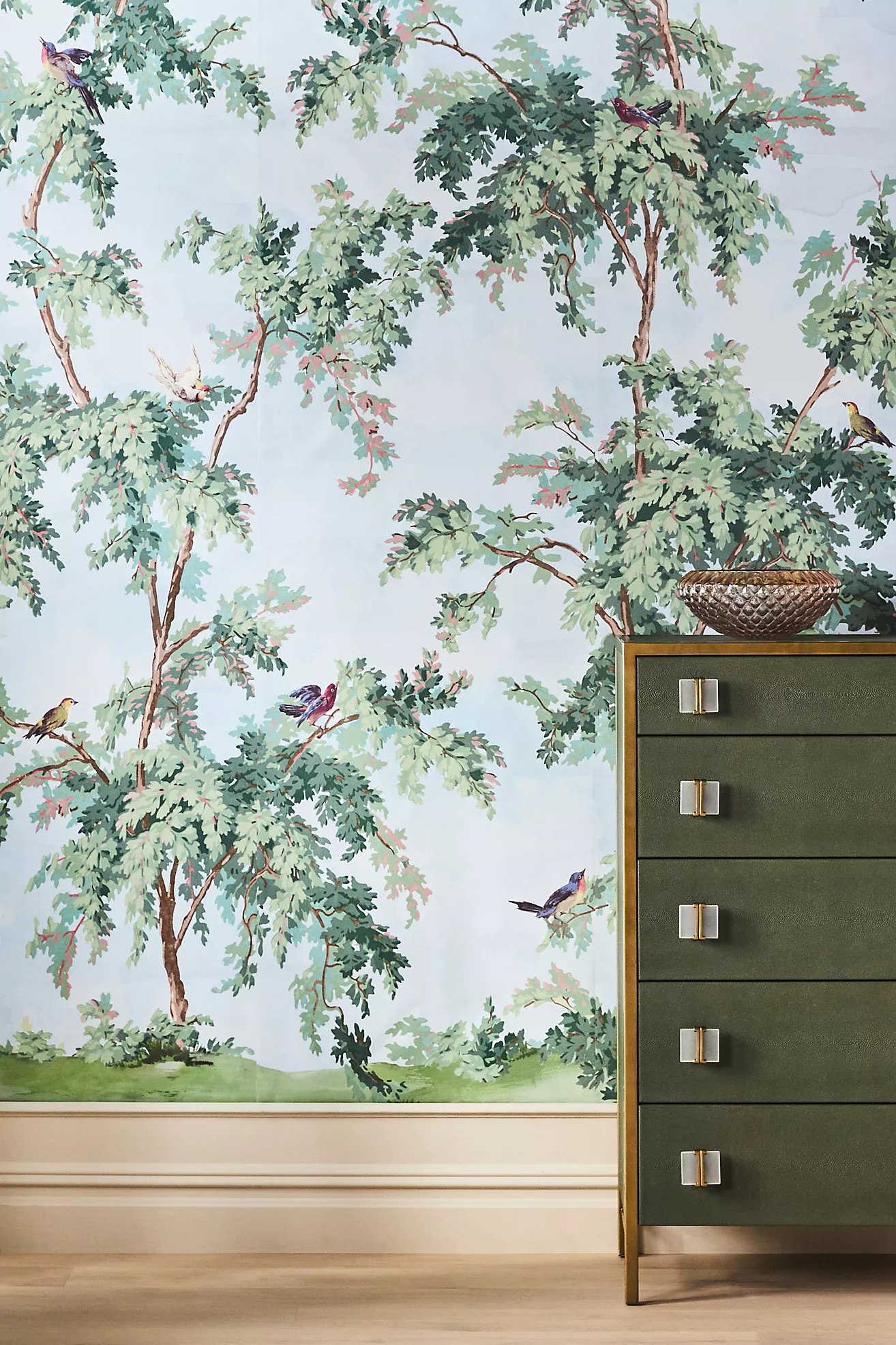 Suffolk Lane Chinoiserie Wall Mural | Anthropologie (US)