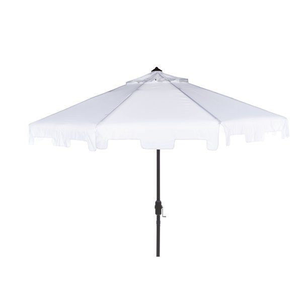 Safavieh 99" White Solid Print Octagon Market Patio Umbrella with UV Resistant Material | Walmart (US)