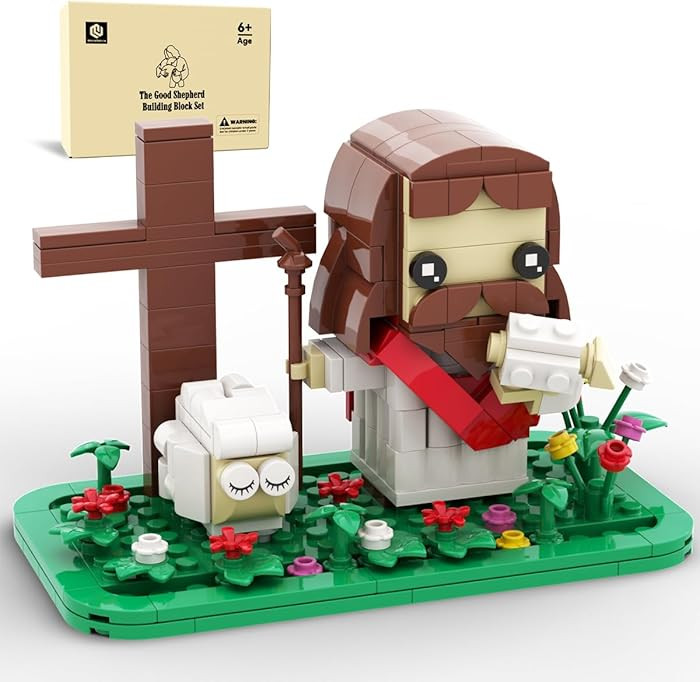 Jesus Building Set, Christmas Building Kit, The Good Shepherd Little Jesus Figures with Sheep and... | Amazon (US)