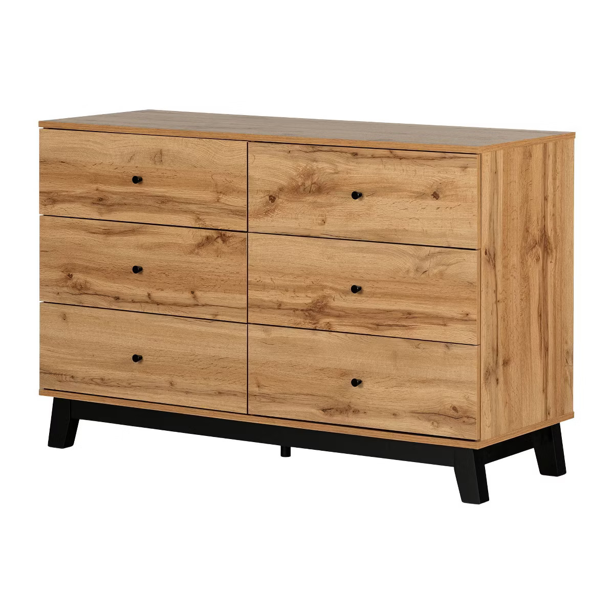 6 Drawer Bellami Double Dresser Nordik Oak - South Shore | Target