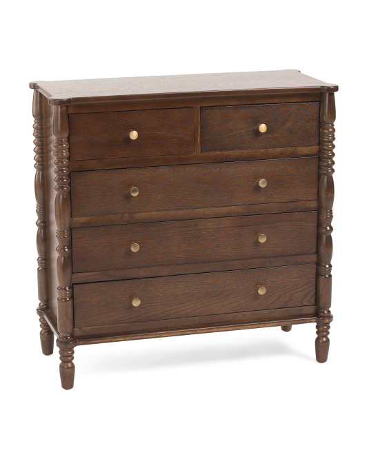 32x32 5 Drawer Spindle Dresser | TJ Maxx