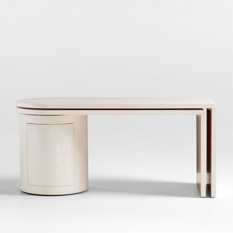 Twist Ash Rotating Desk + Reviews | Crate & Barrel | Crate & Barrel