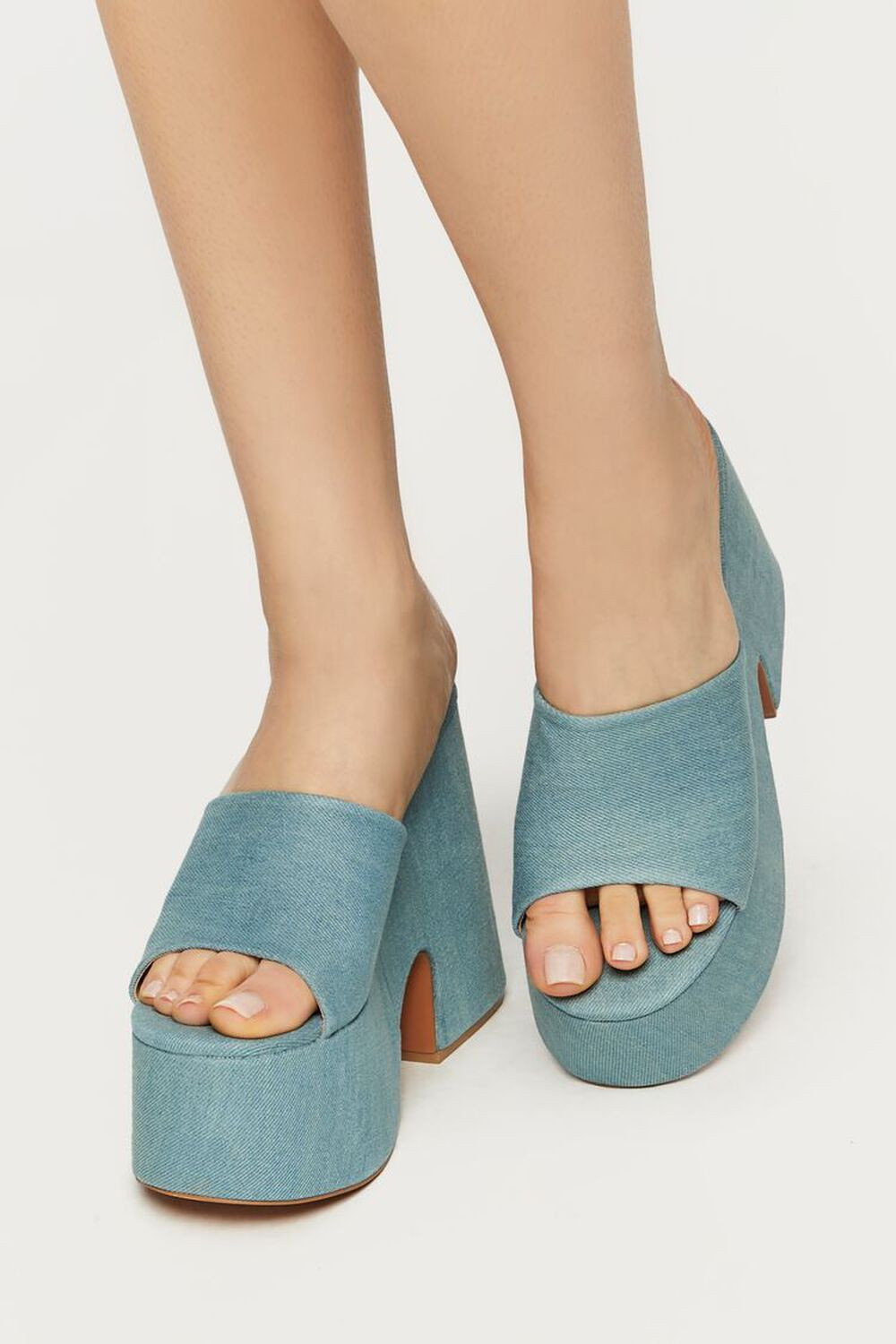 Denim Platform Wedges | Forever 21 (US)