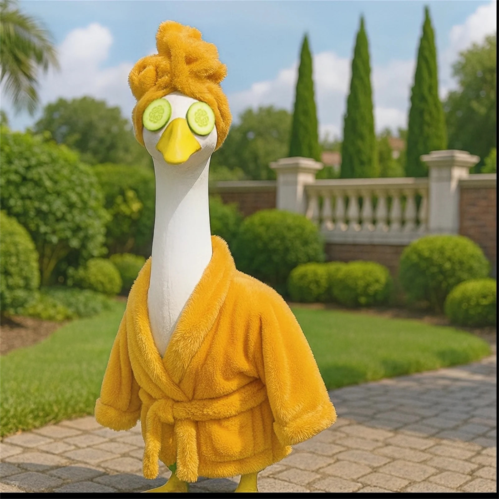 Fall Halloween Christmas Goose Outfit Porch Goose Costume Fancy Porch Geese Clothes with Wide Hat... | Walmart (US)