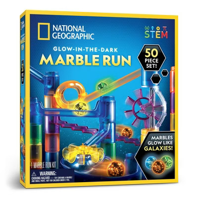 National Geographic Glow in the Dark Marble Run - 50pc: Educational Focus on Creative Thinking & ... | Target