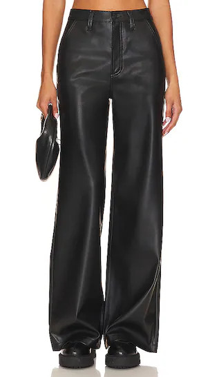 Lana Trouser Tailored High Rise Ultra Wide Leg in Slate Black | Revolve Clothing (Global)