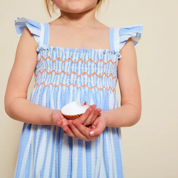 Rachel Carson Dress On The Horizon Stripe with You've Been Tangoed Hand Smocking | Smock London