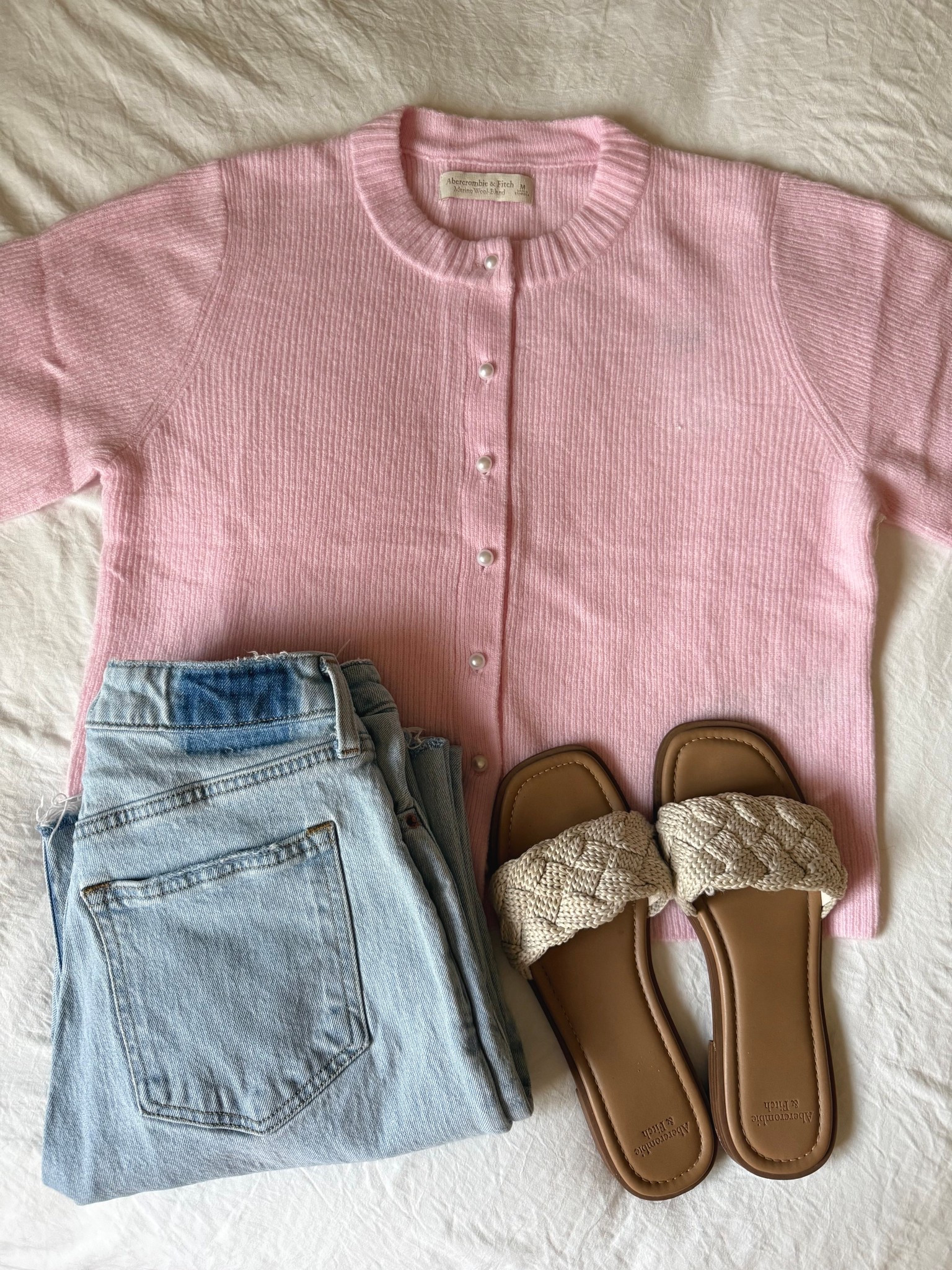 Spring outfit 🌷
Sandals are from Abercrombie last year 

#sweater #tee #pink #abercrombie #springclothes #outfitinspo 

#LTKootd #LTKSeasonal #LTKSaleAlert
