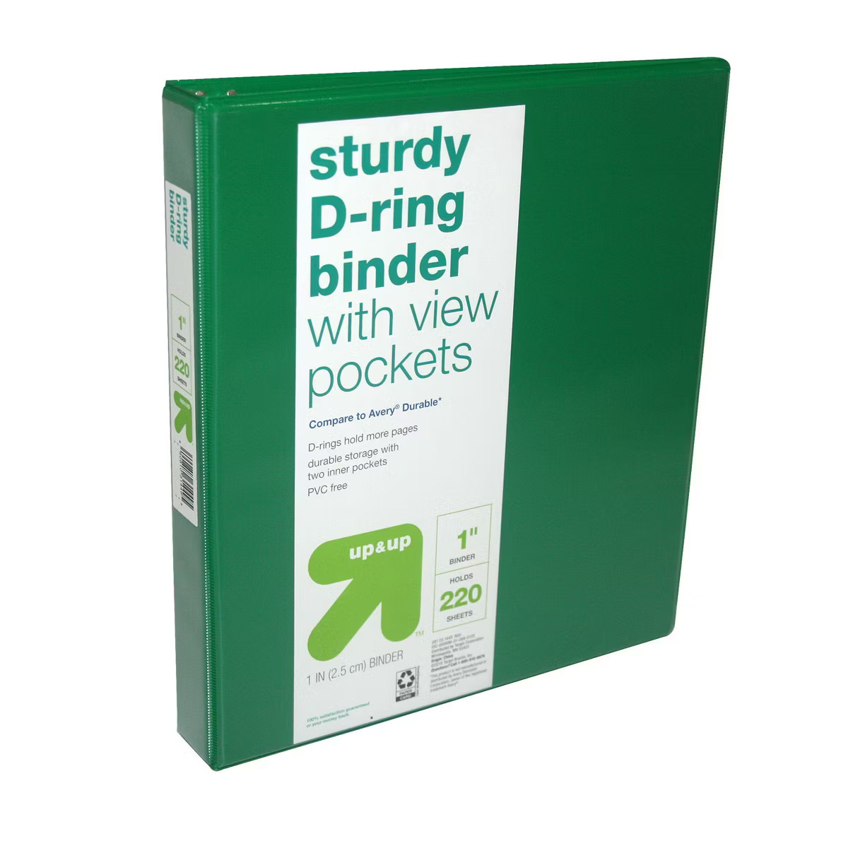 1" 3 Ring Binder Clear View - up & up™ | Target