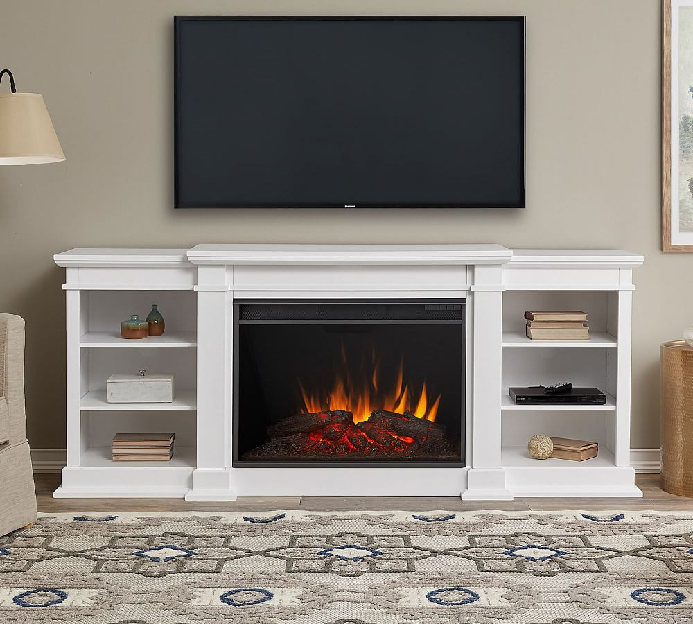 Real Flame® Eliot Grand Electric Fireplace Media Cabinet | Pottery Barn (US)