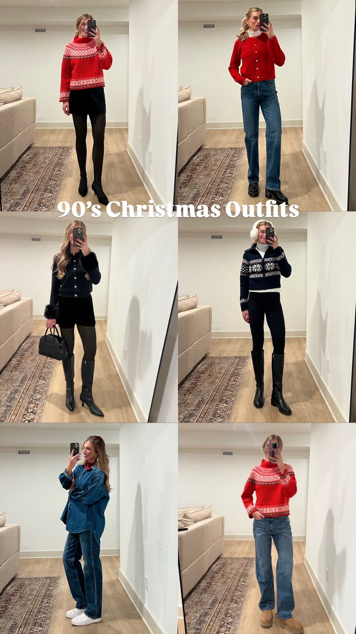 Holiday Outfits Ideas that are 90’s inspired! 
Wearing medium in all tops (my true size for my height) Except small in turtleneck slim fit tops.
Denim button up runs oversized
Sized down to 4 in velvet skirt
Sized up to medium in velvet shorts for bump
“Hose” are really fleece lined leggings that come in talls! Not see through and super warm. 
Jeans run tts (27X34)
Medium tall in black leggings to fit bump



Holiday outfits, tall girl friendly, bump friendly, tall sizes, maternity style, Christmas party outfits, ugly Christmas sweater, Aritzia, j crew, Athleta

#LTKSeasonal #LTKTall #LTKHoliday