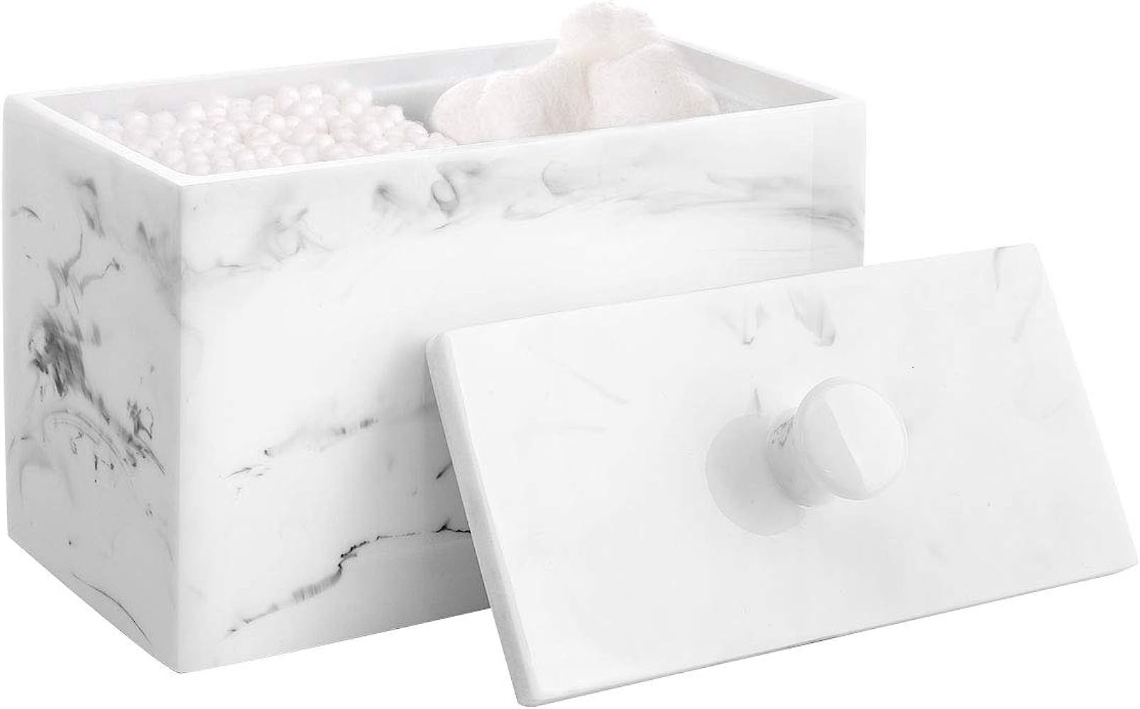 Faux Marble Rectangle Storage Container With Lid | Amazon (US)
