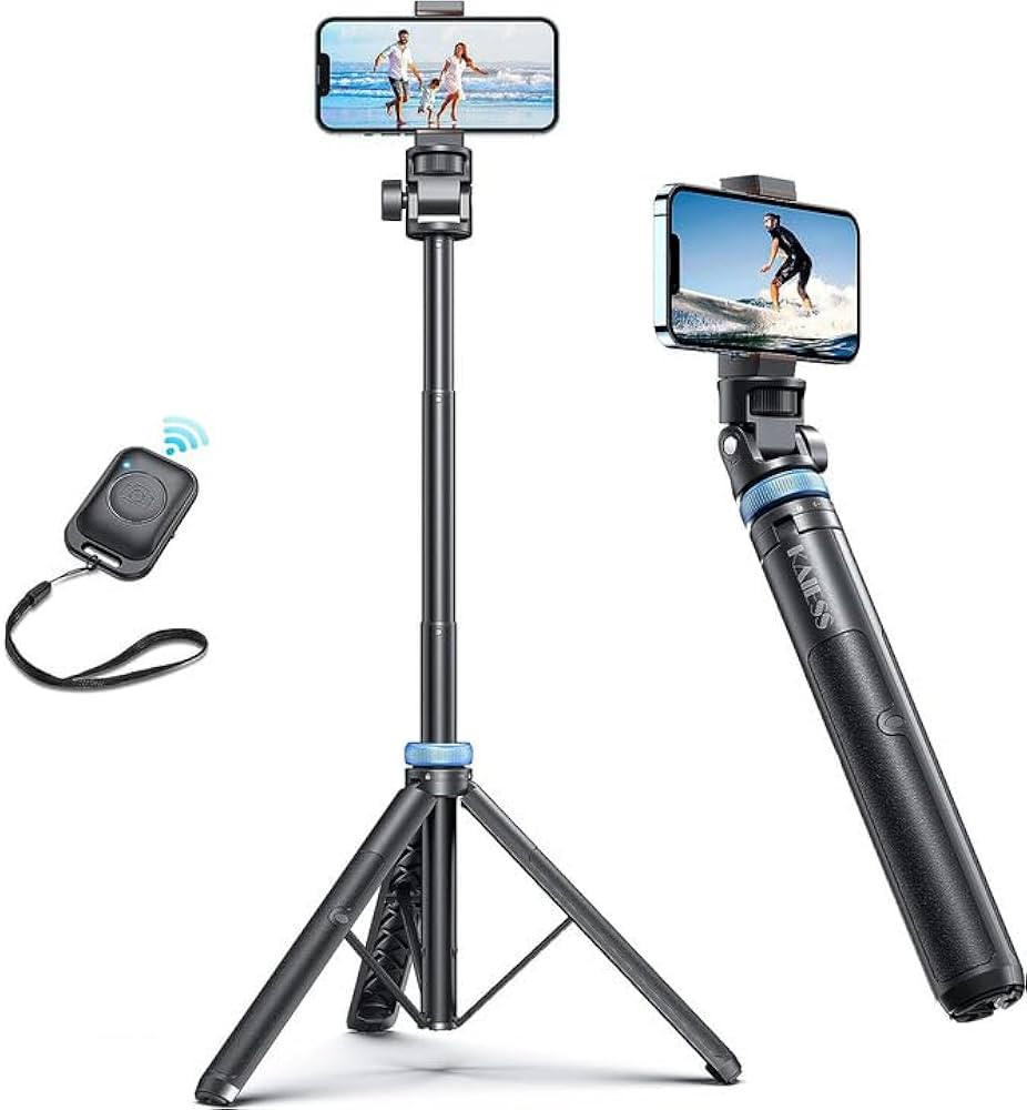 Kaiess 62" Tripod for iPhone, Selfie Stick Tripod & Phone Tripod Stand with Remote, Cell Phone Tr... | Amazon (US)
