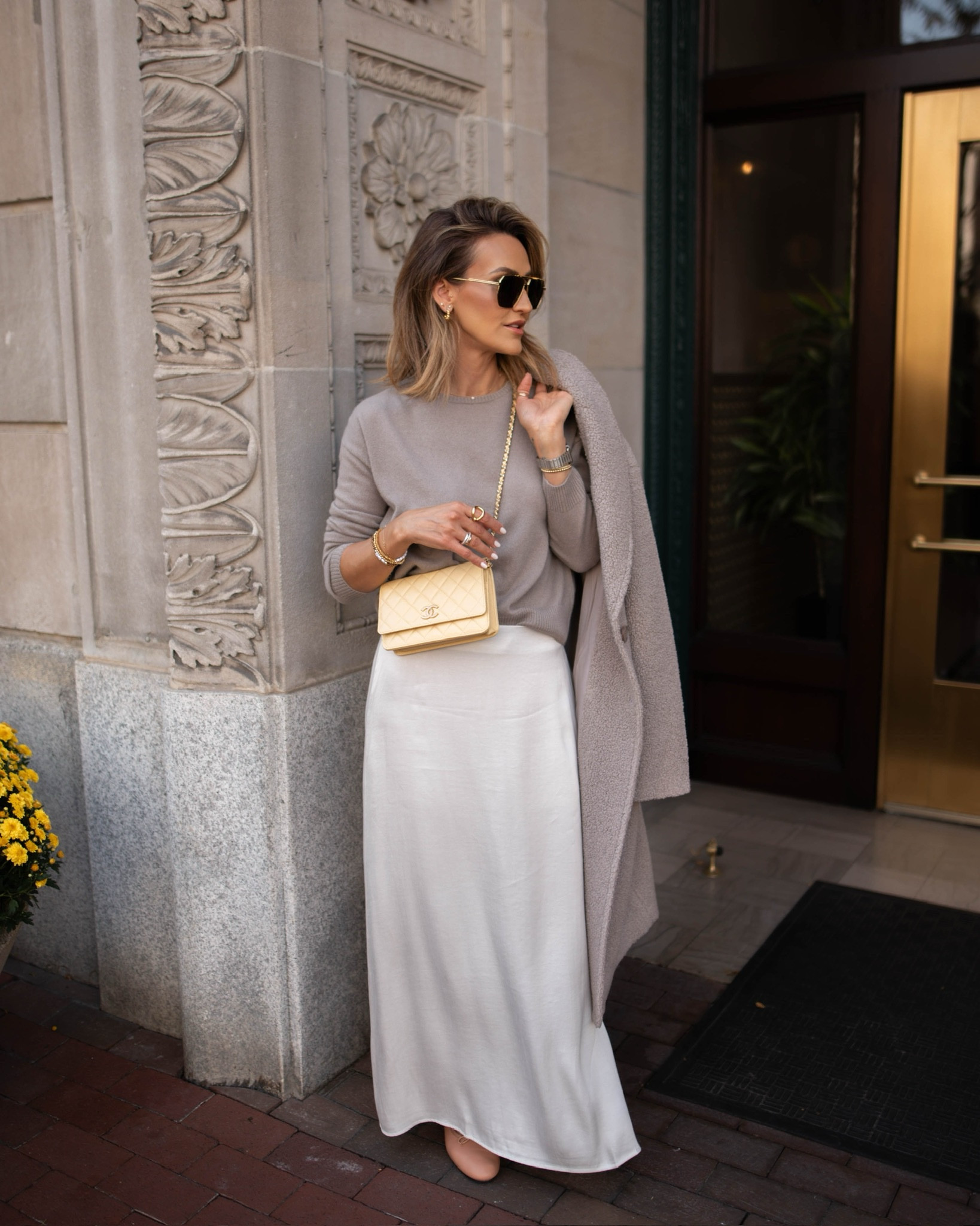 Let me introduce you to the perfect fall date night outfit. This silk skirt is a must-have in every gal’s closet — the length, fit, and color make it a timeless staple that you can pair with a variety of looks. Plus, it has an elastic waistband which makes it comfy enough for all-day wear. I styled it here with a cashmere-blend sweater (which you could easily layer with a blazer or coat!) @splendidla #ad

#LTKShoeCrush #LTKWorkwear #LTKStyleTip