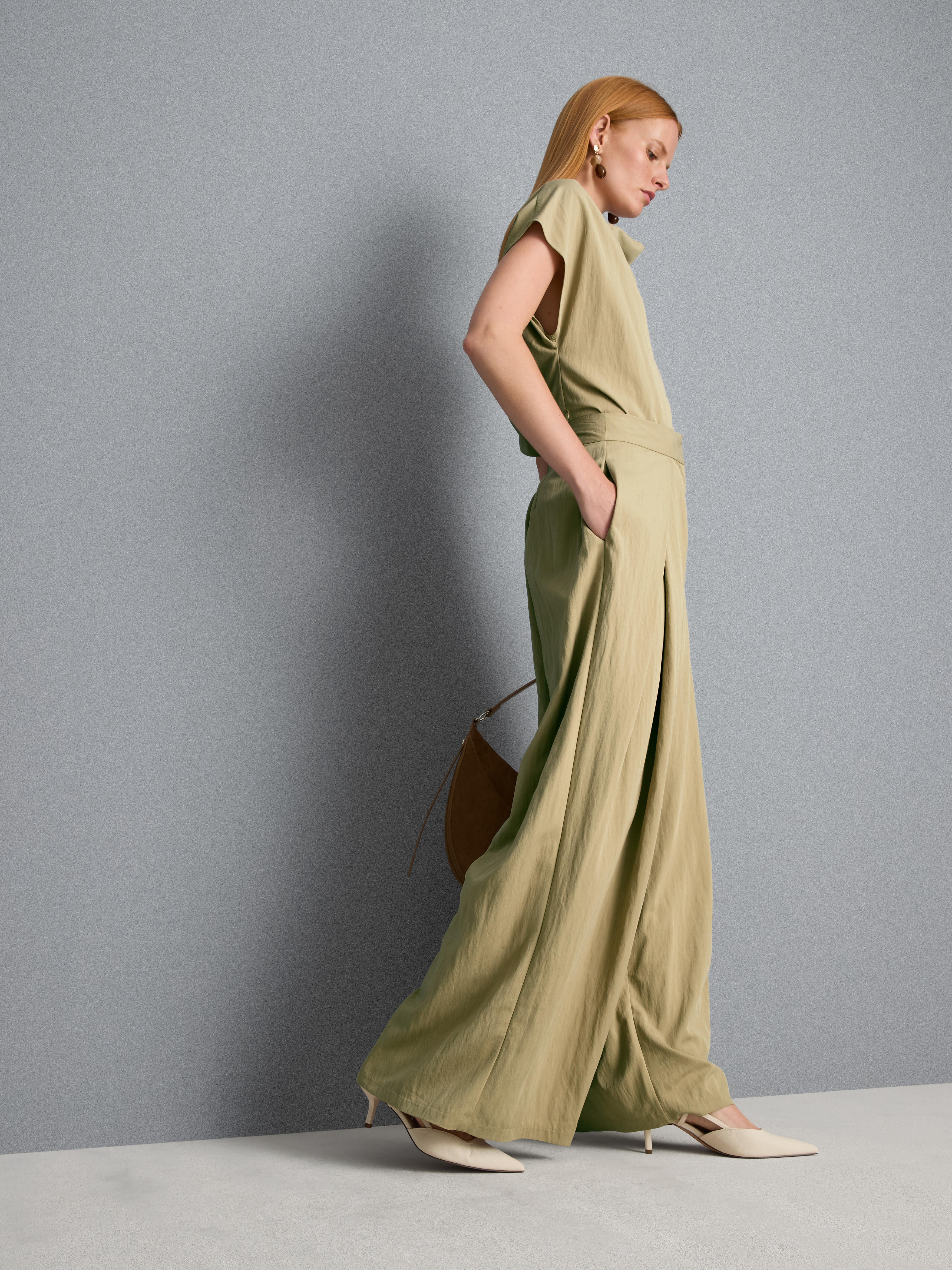 Overlay Pleated Wide Leg Trousers | Primark UK