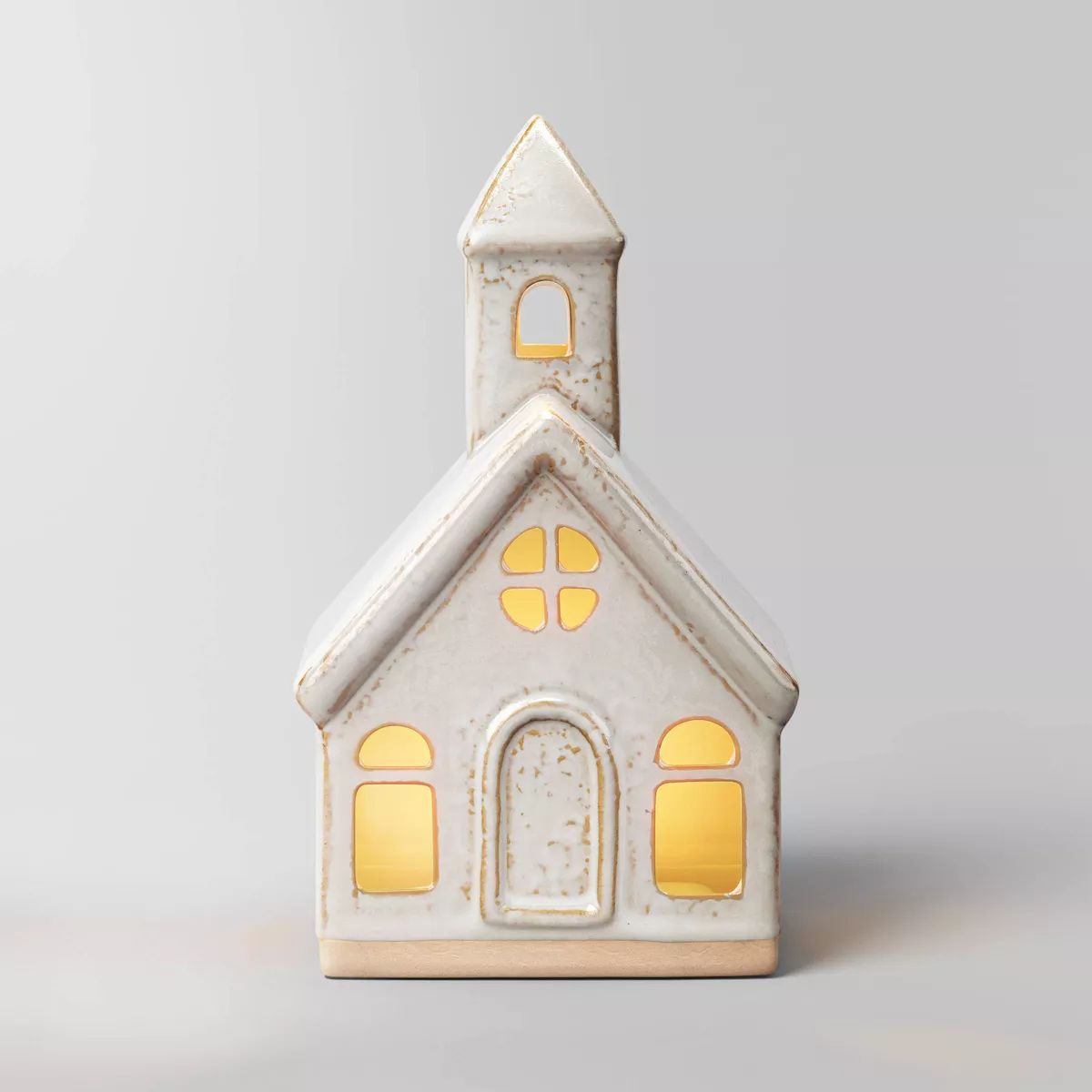 6.875" Battery Operated LED Lit Ceramic Church Christmas Village Building - Wondershop™ White | Target