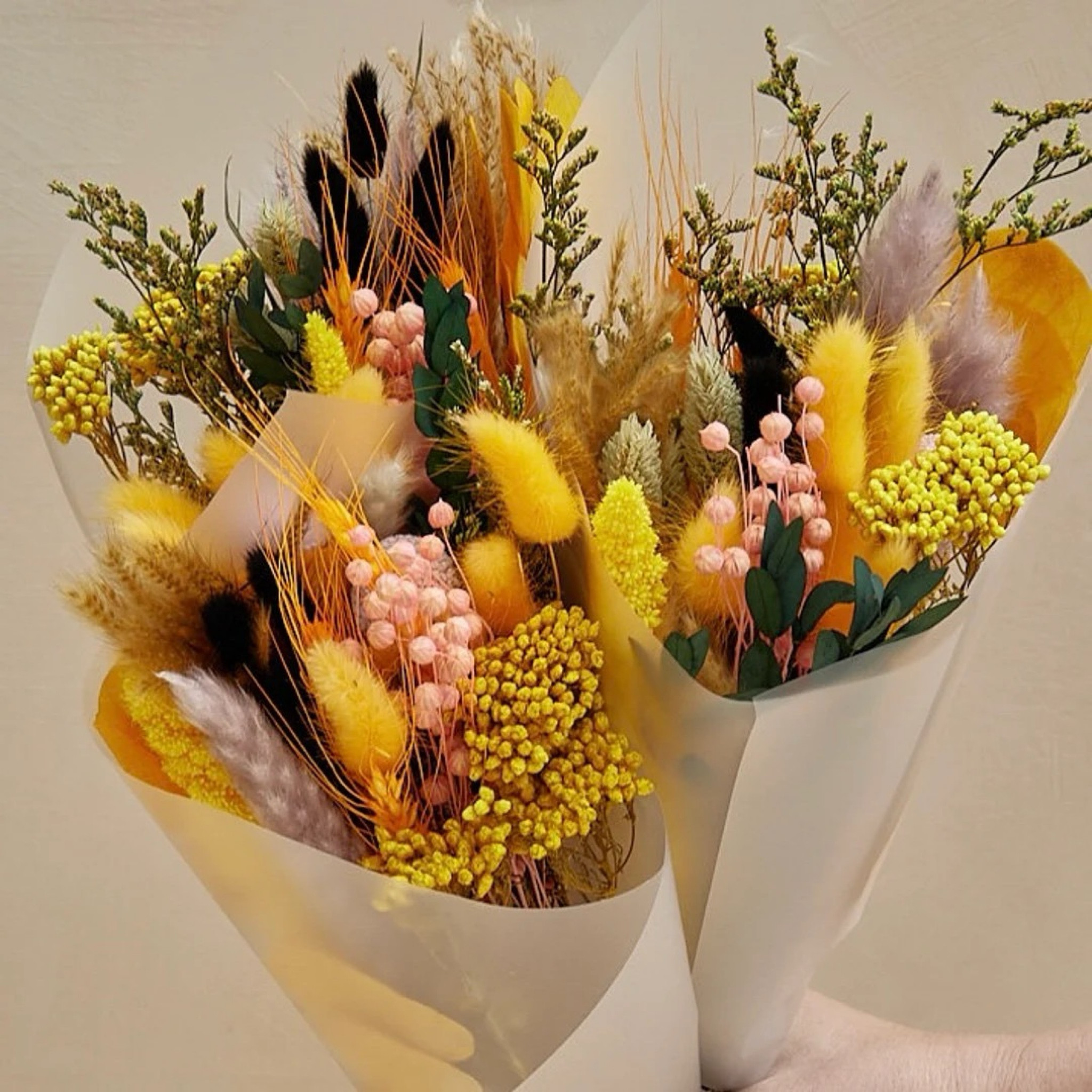 Bring effortless texture and color into your space with this charming dried flower bouquet, designed with a beautiful blend of wheat, nigella, limonium, eucalyptus, bunny tails, pampas grass, millet, dried roses, and billy balls. Each hand-tied arrangement adds a soft, natural touch to shelves, coffee tables, or entryways, and the long-lasting design means you can enjoy it season after season without maintenance. Available in a range of color palettes to match your style, it’s an easy way to elevate your everyday decor. #ltkhome #ltkstyle #homedecor #driedflowers #neutraldecor #bohodecor #farmhousestyle #cozyhome #sustainableliving

#LTKWedding #LTKSeasonal #LTKHome