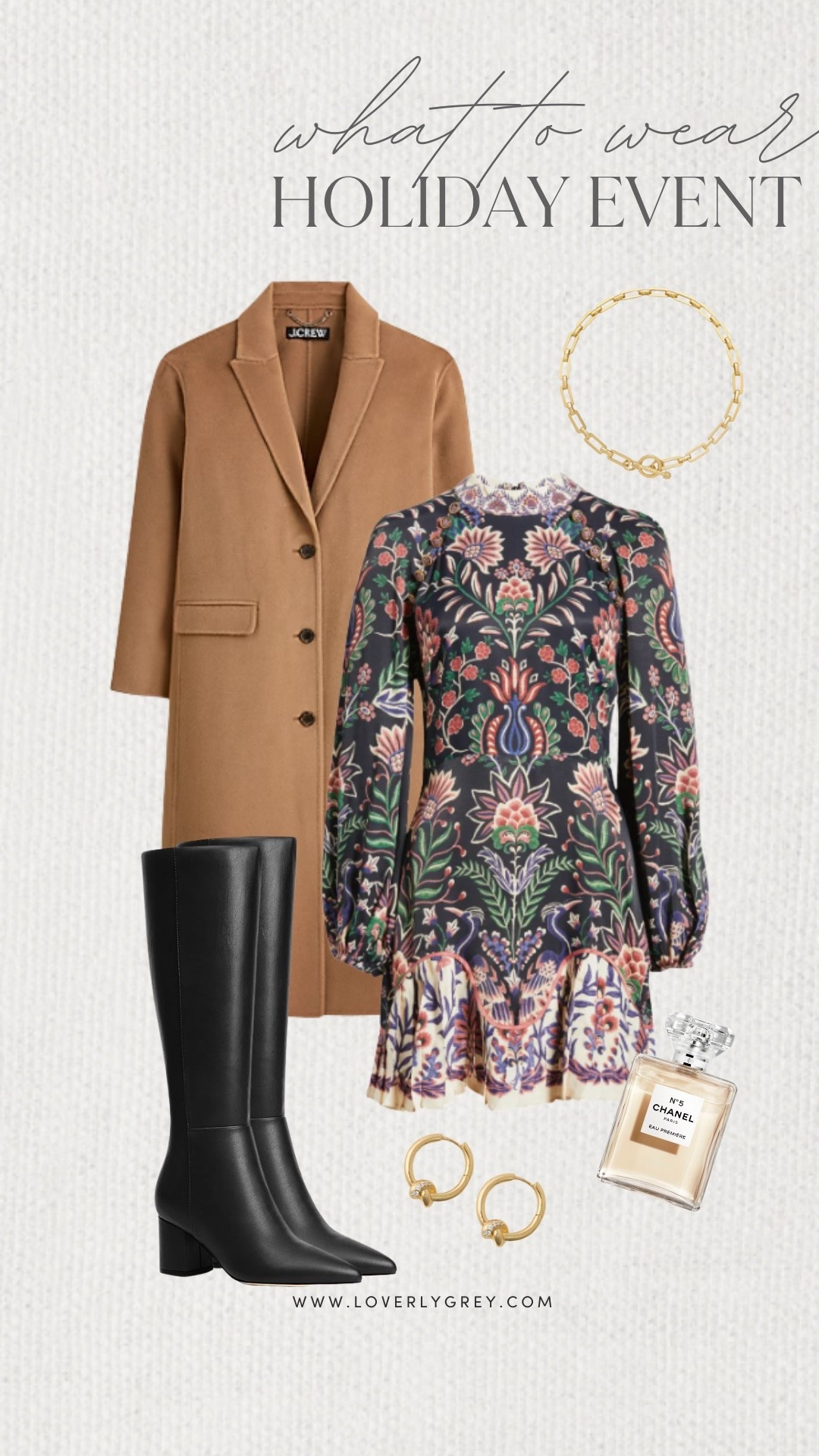 Loverly Grey, what to wear to a holiday event! I am loving this patterned long sleeve Farm Rio dress paired with tall boots. I would layer a J.Crew jacket over top to stay warm and pair it with some gold jewelry to complete the look. Loverly Grey, what to wear, holiday events 

#LTKSeasonal #LTKgrwm #LTKHoliday