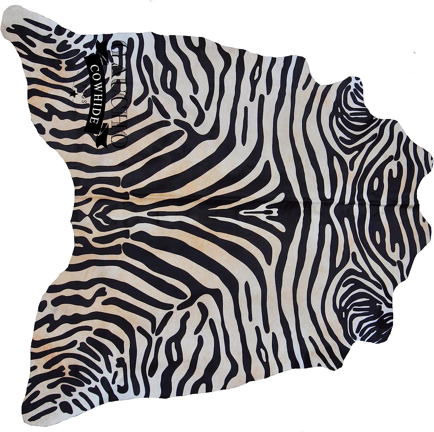 Zebra cowhide rug  | Amazon (US)