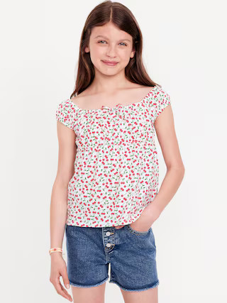 Printed Short-Sleeve Top for Girls | Old Navy | Old Navy (US)